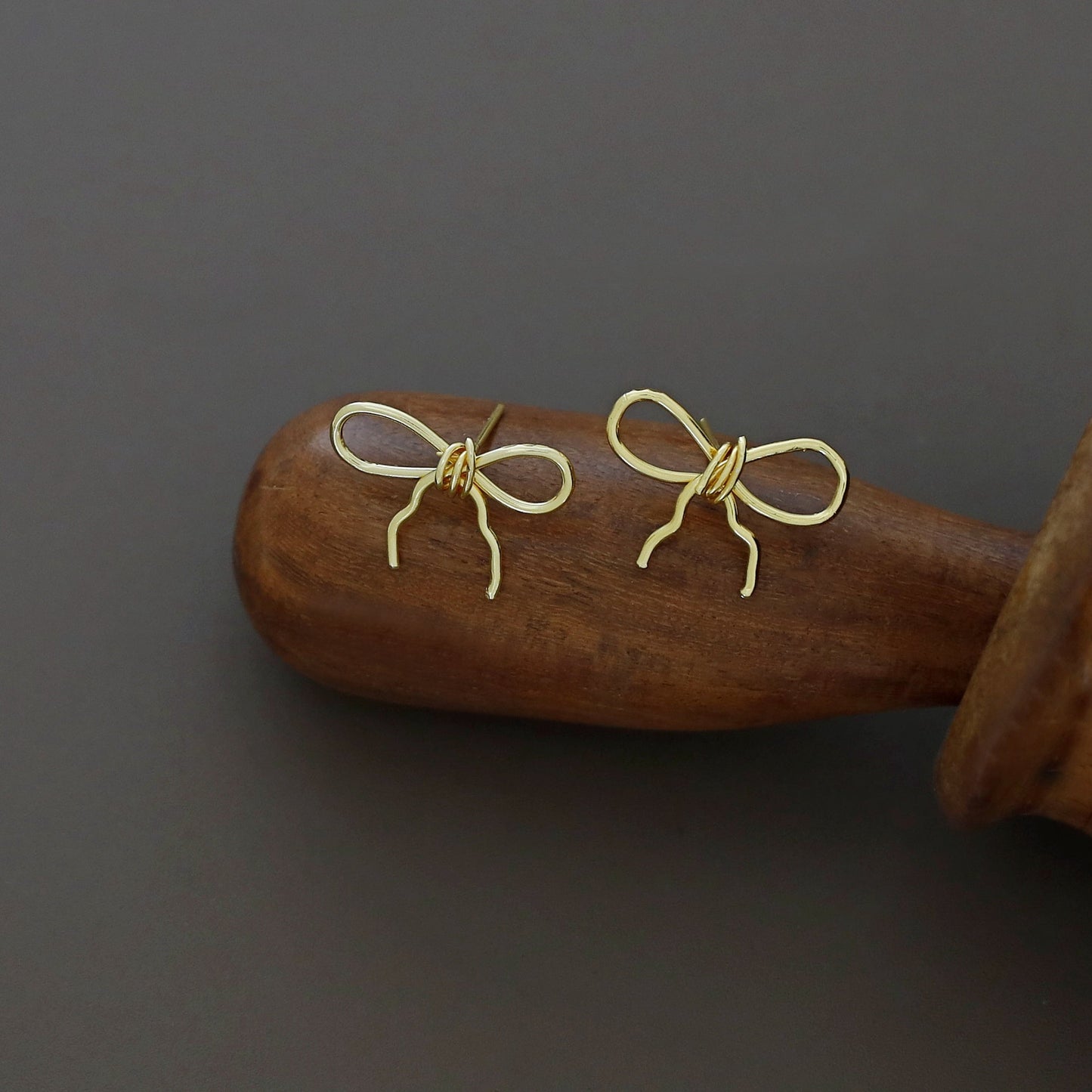Golden Bowtie Earring